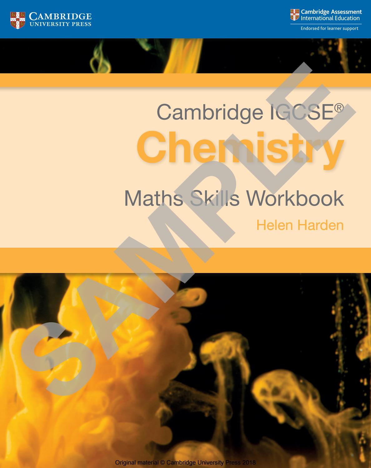 IGCSE Chemistry Maths Skills Workbook sample by Cambridge International