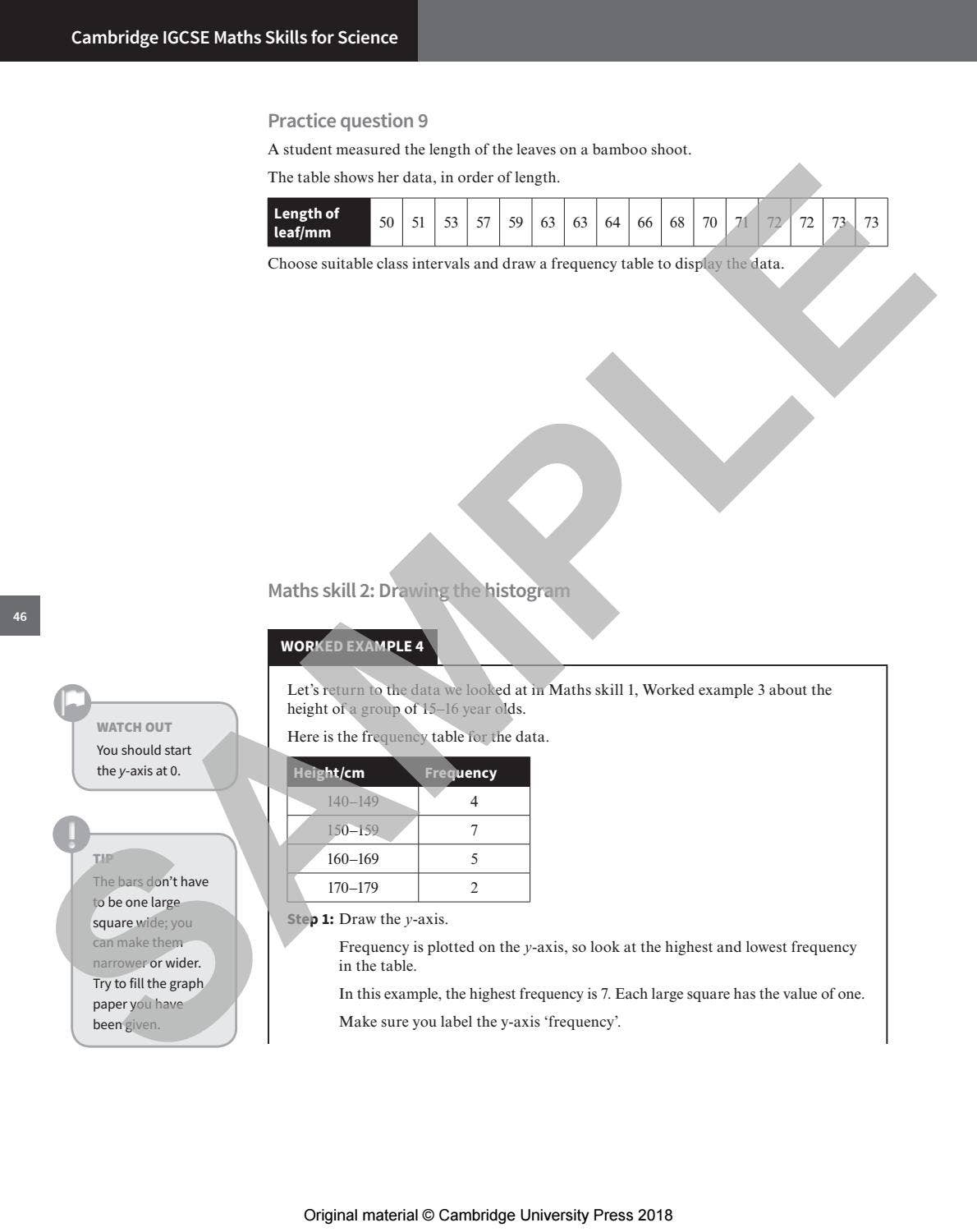IGCSE Biology Maths Skills Workbook sample by Cambridge International ...