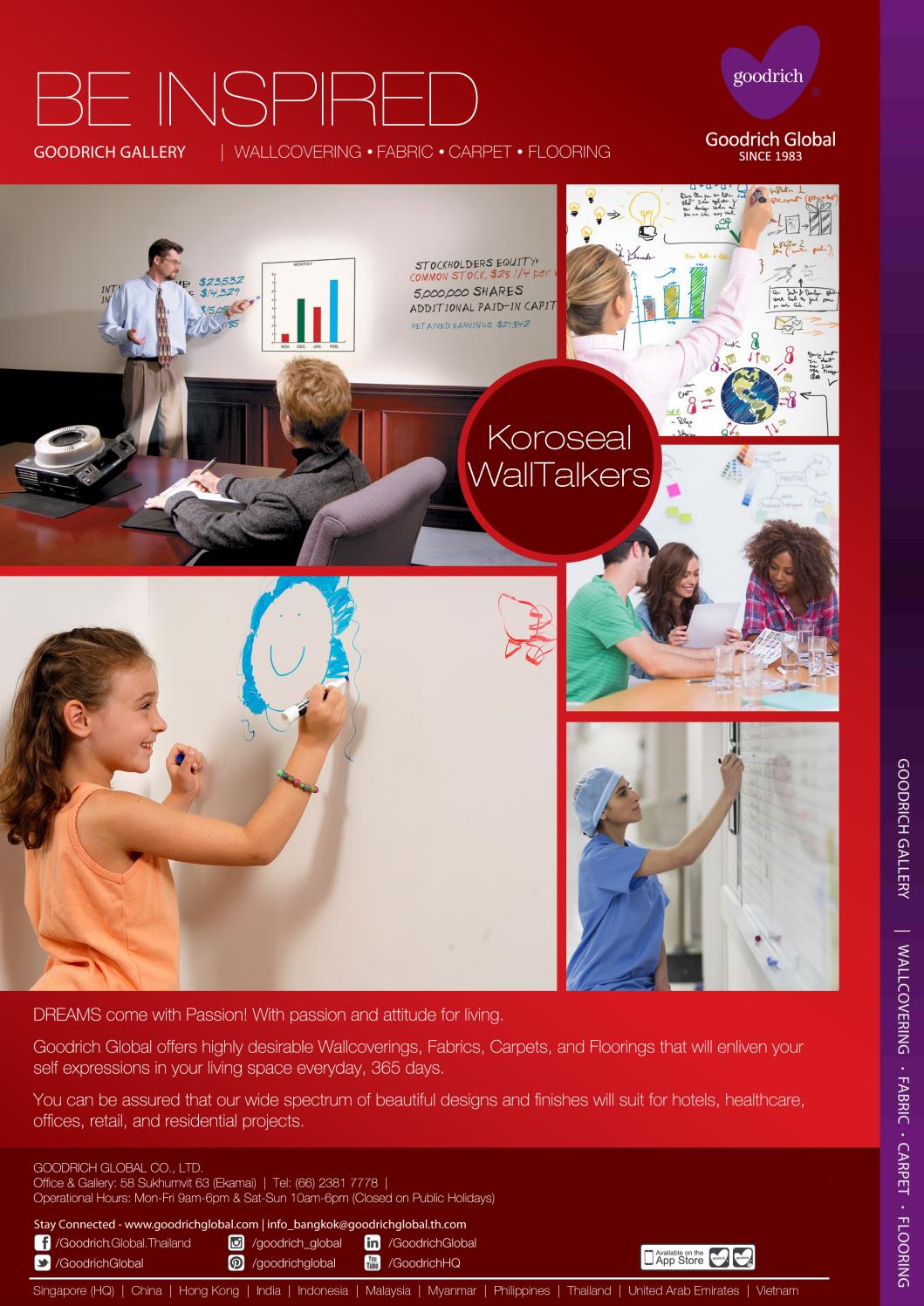 WallTalkers Dry Erase Wallcoverings Collection from Koroseal, Goodrich