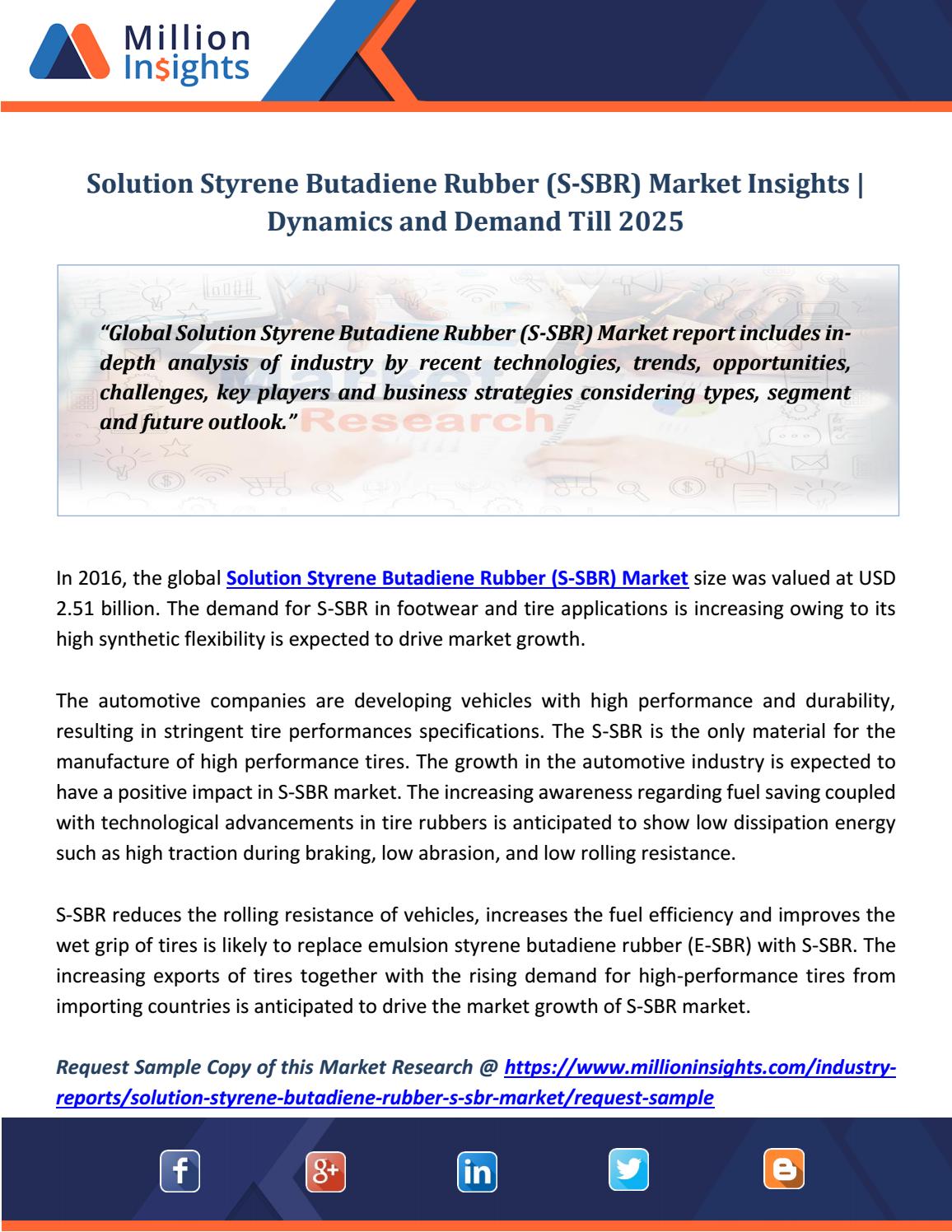 Solution Styrene Butadiene Rubber (SSBR) Market Insights Dynamics
