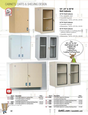 Health Care Logistics 家具目录 · Cabinets, Carts × 层架 第 10 页