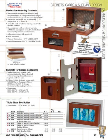 Health Care Logistics 家具目录 · Cabinets, Carts × 层架 第 15 页