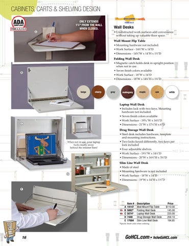 Health Care Logistics 家具目录 · Cabinets, Carts × 层架 第 16 页