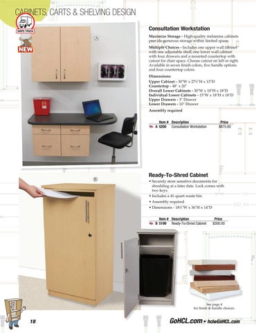 Health Care Logistics 家具目录 · Cabinets, Carts × 层架 第 18 页