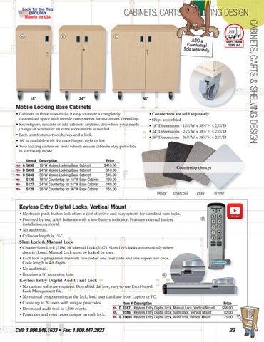 Health Care Logistics 家具目录 · Cabinets, Carts × 层架 第 23 页