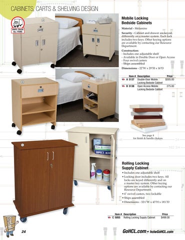 Health Care Logistics 家具目录 · Cabinets, Carts × 层架 第 24 页