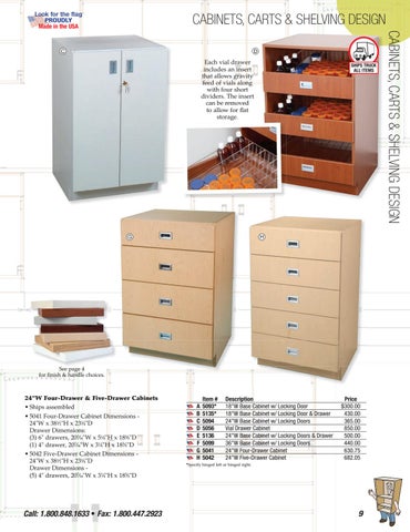 Health Care Logistics 家具目录 · Cabinets, Carts × 层架 第 9 页