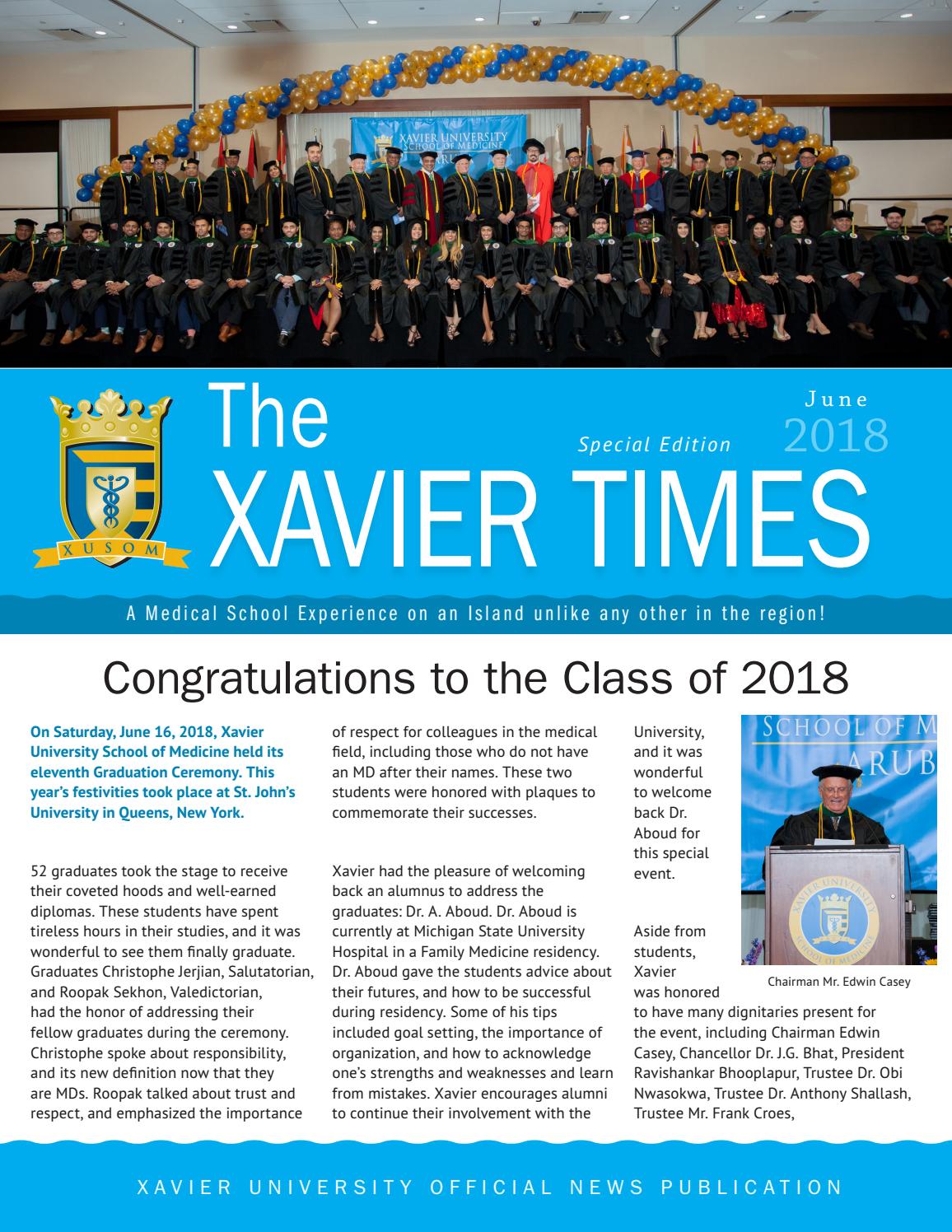 Xavier Times Graduation Special Edition by Xavier University School of