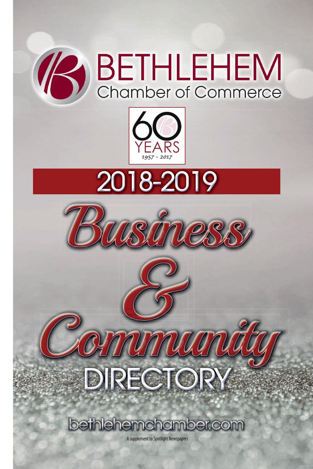 2018 Bethlehem Chamber of Commerce Directory by Spotlight Newspapers