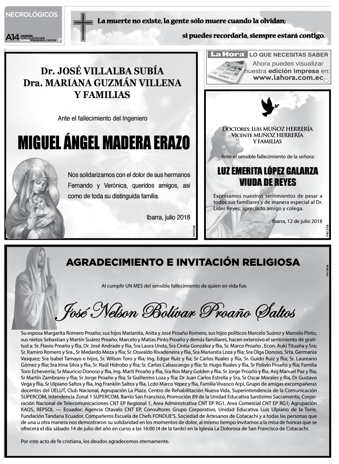 Imbabura 13 De Julio De 2018 By LA HORA Ecuador Issuu