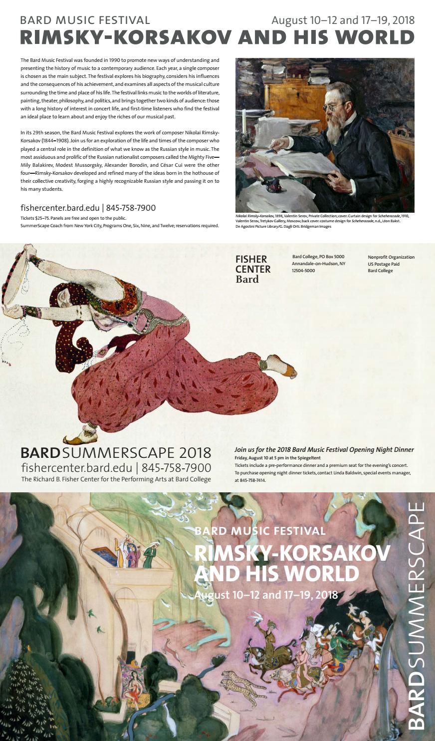 2018 Bard Music Festival Brochure by Fisher Center at Bard Issuu