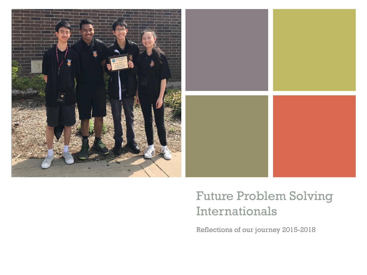 Future Problem Solving Program Future Problem Solving Competition – JGLXES
