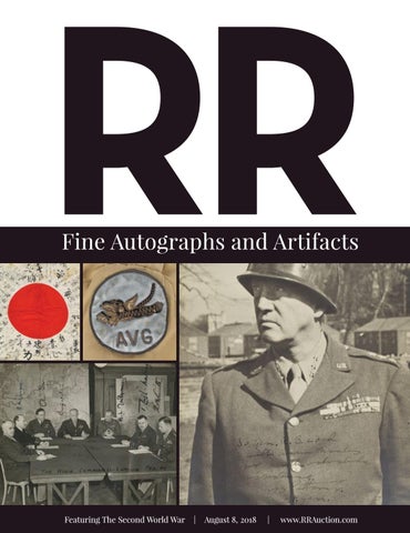 RR Auction: August 2018 Fine Autographs and Artifacts by RR Auction - Issuu