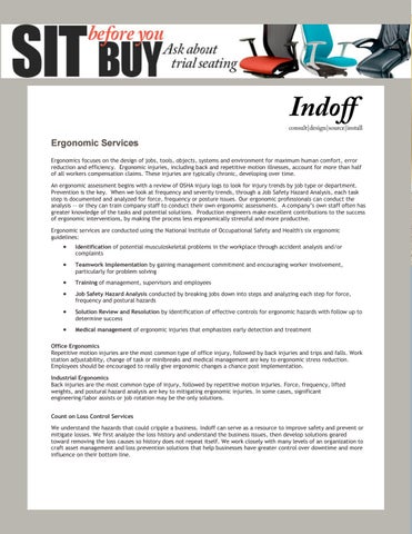 Indoff Ergonomic Chairs 家具目录 (Swanson) 第 2 页