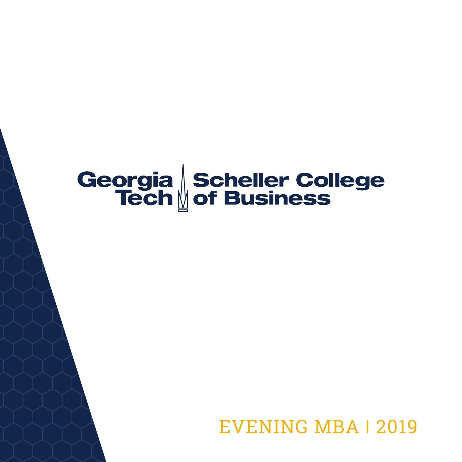 Evening MBA Program at the Tech Scheller College of Business by