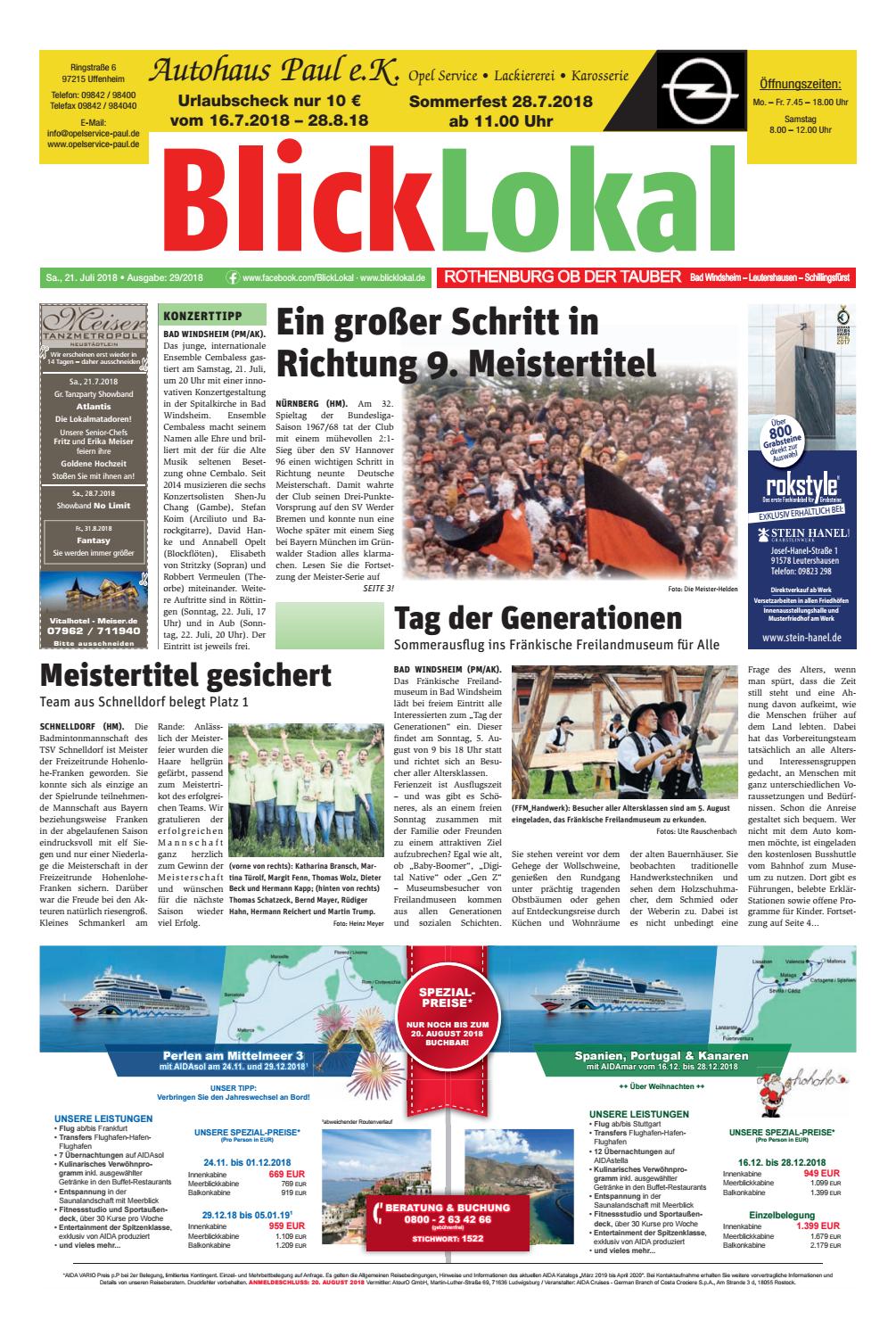 Blicklokal Rothenburg Odt Kw 29 By Blicklokal Wochenzeitung Issuu