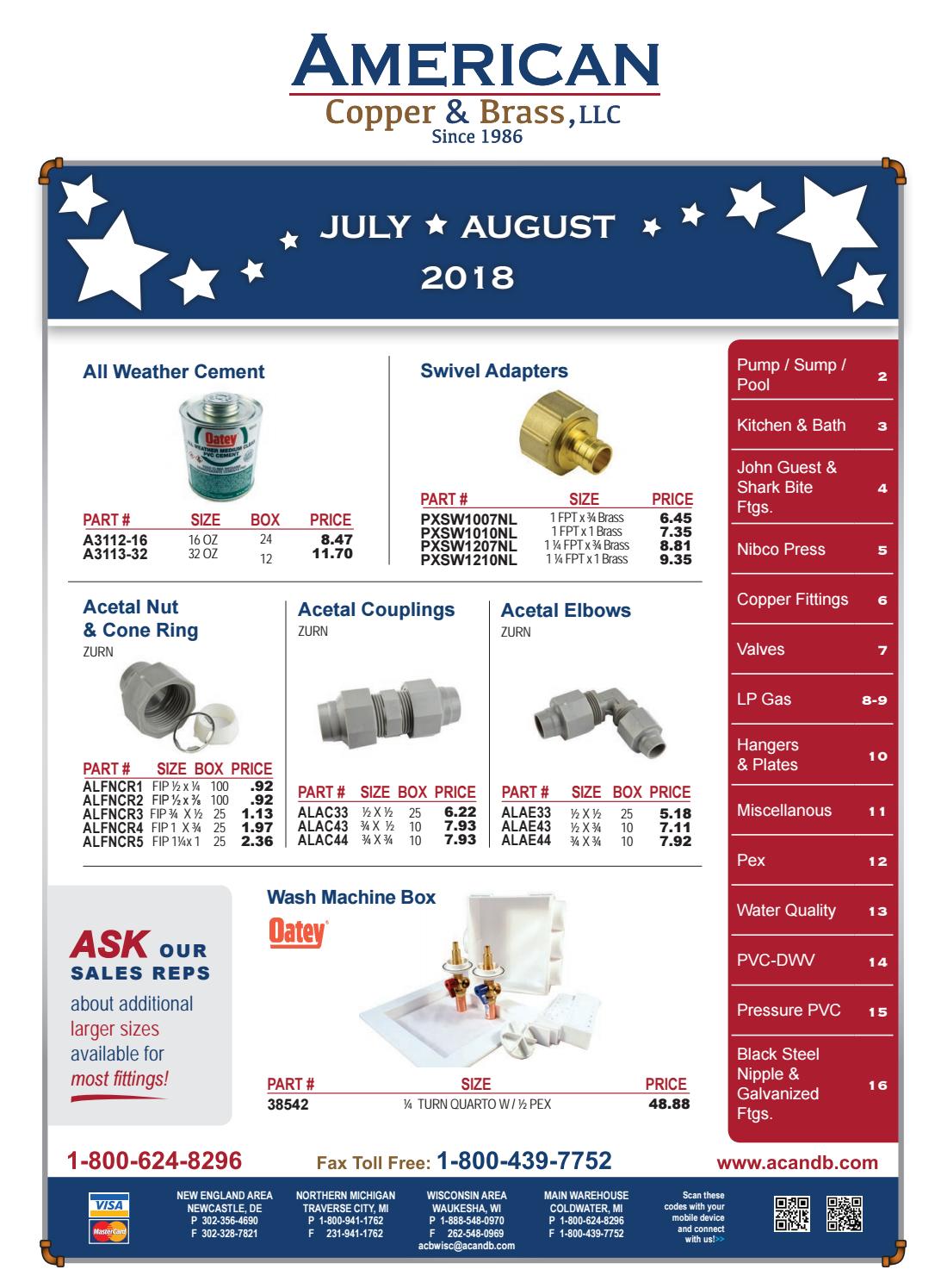 Acb July August Flyer By American Copper And Brass Llc Issuu