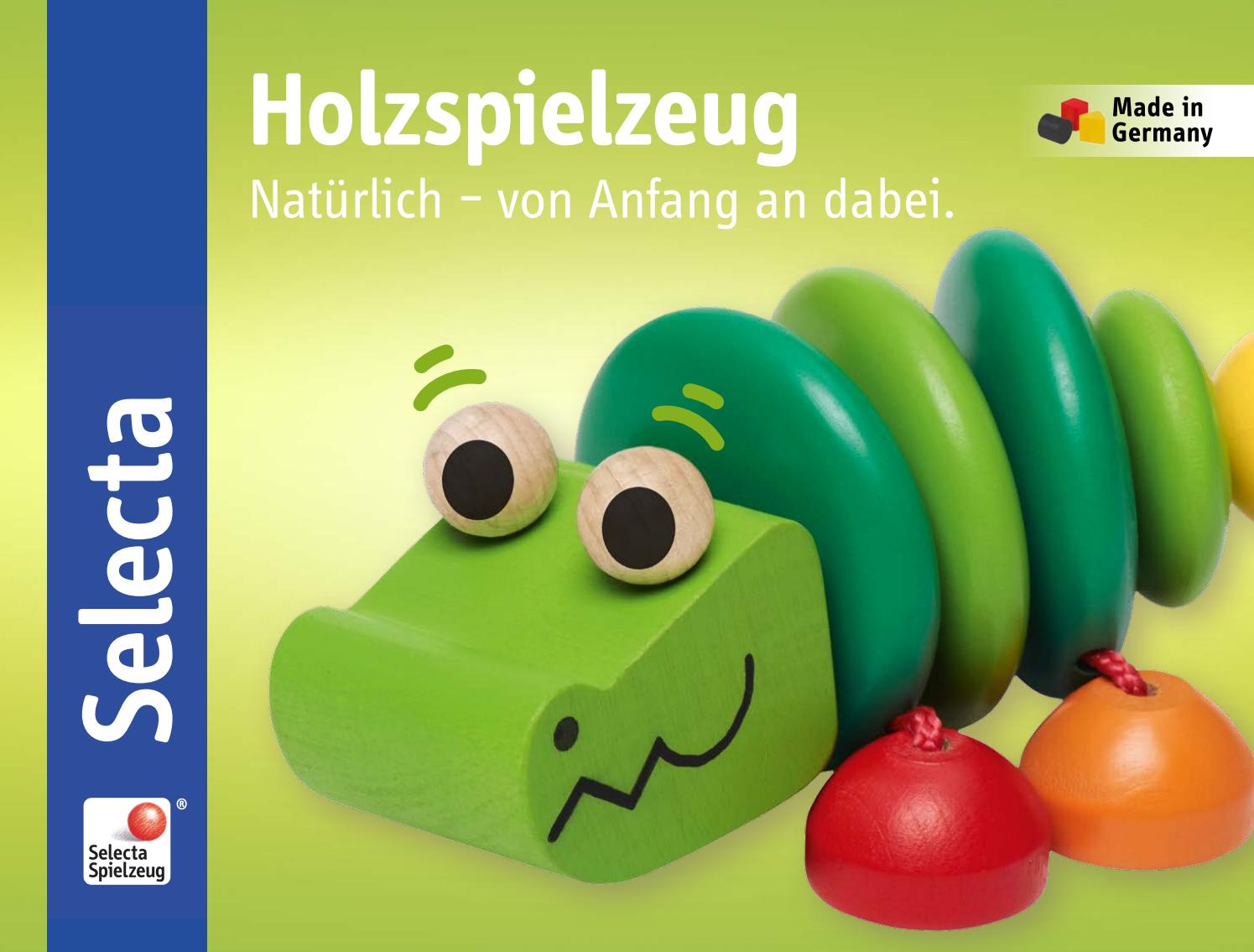 Selecta 62062 Schiebepuzzle Dschungel Motorikspielzeug aus Holz 24 cm