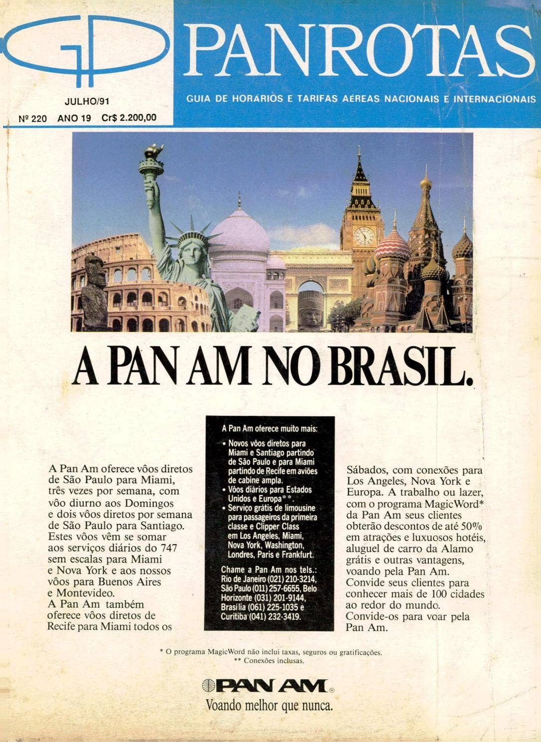 Guia PANROTAS - Edição 220 - Julho1991 by PANROTAS Editora - Issuu