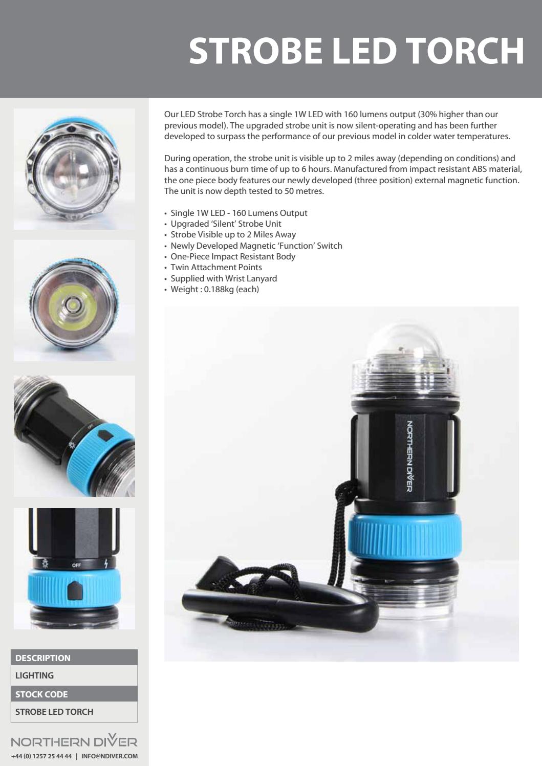 Strobe LED Torch Datasheet by Northern Diver UK Issuu