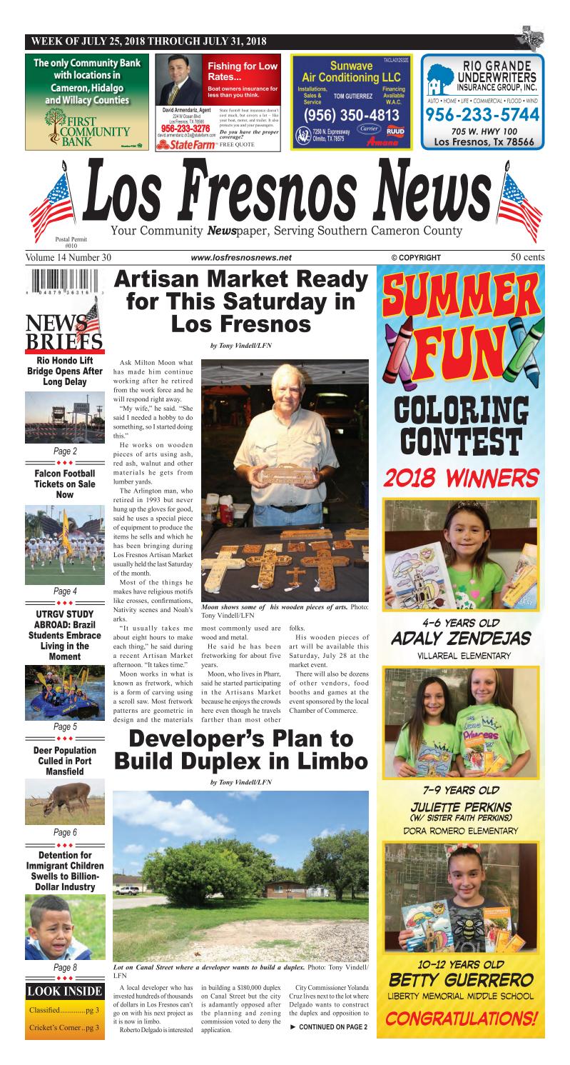 Los Fresnos News July 25, 2018 by La Feria News Issuu