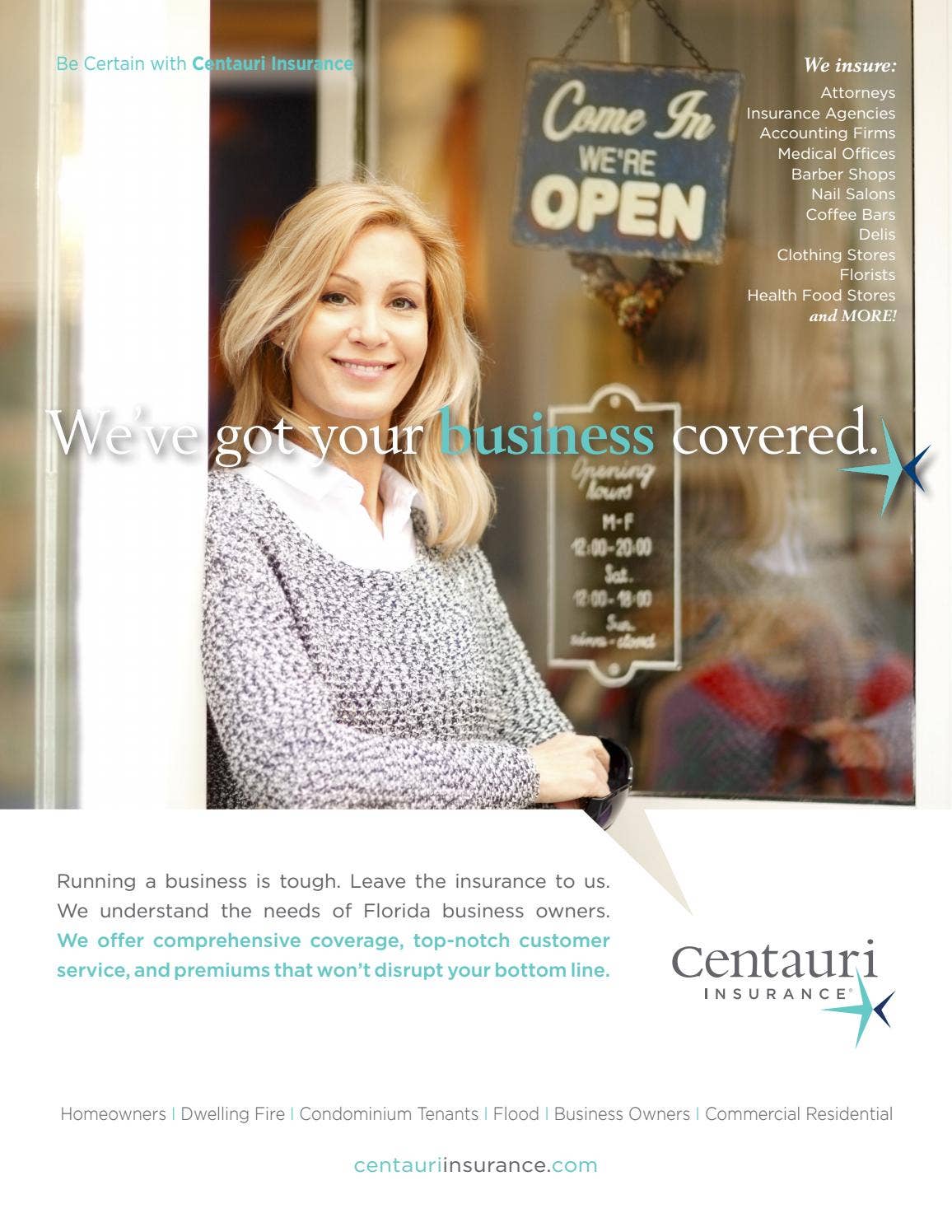 Centauri Insurance Business Owners Insurance Flyer by Kristi Owens - Issuu