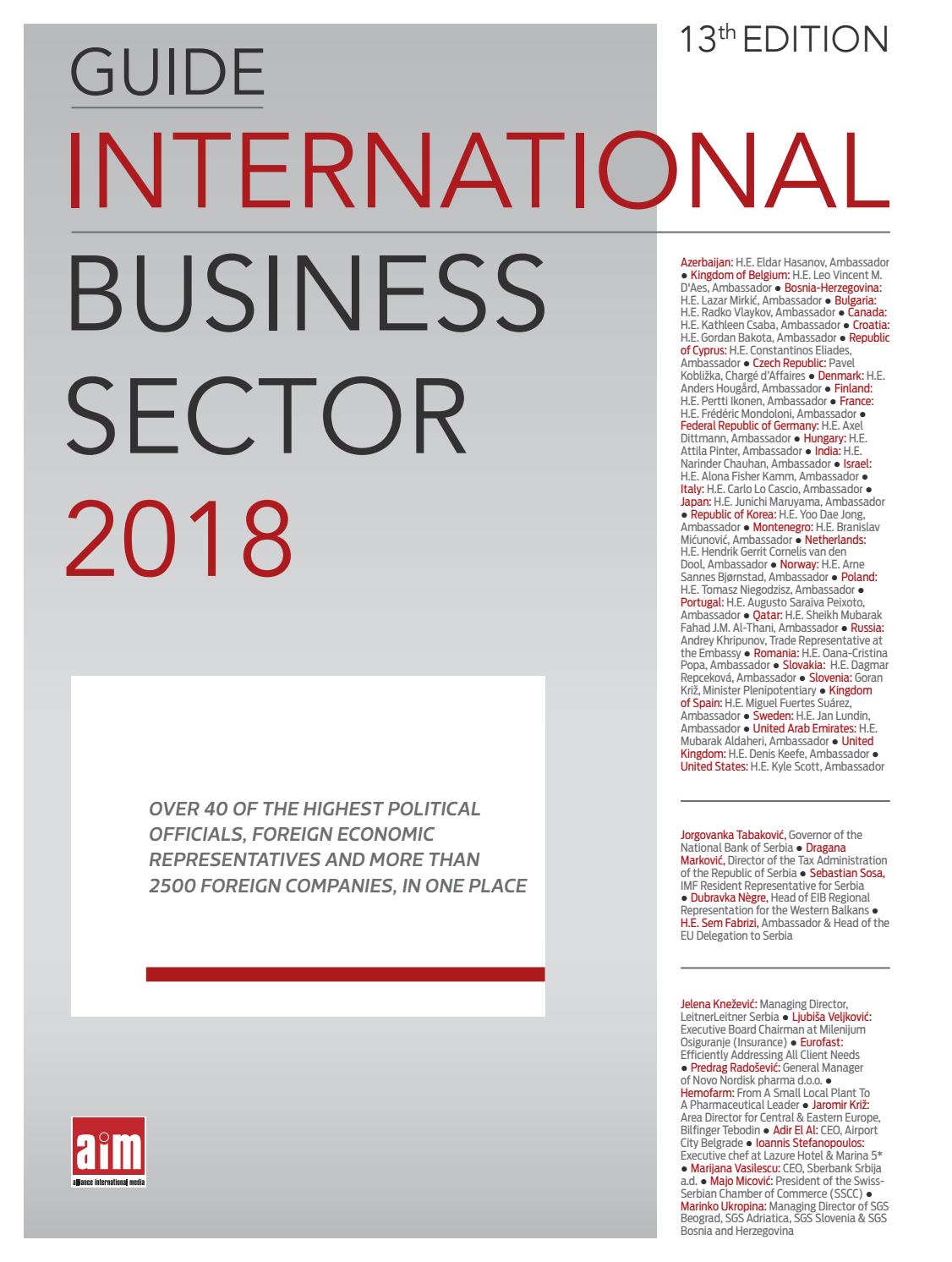 International Business Sector 2018 By Cord Magazine Issuu