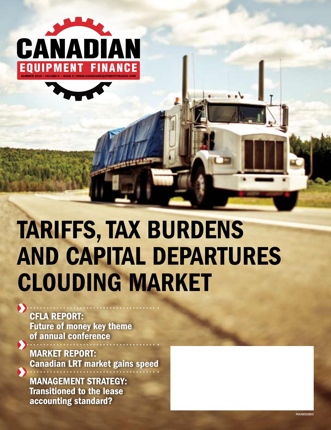 Canadian Equipment Finance Magazine Summer 2018 by Lloydmedia Inc Issuu