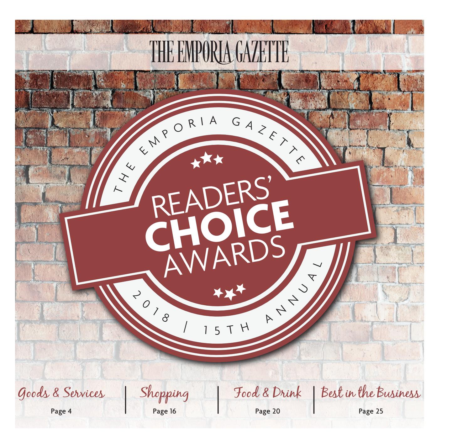 2018 Readers' Choice Awards by The Emporia Gazette Issuu