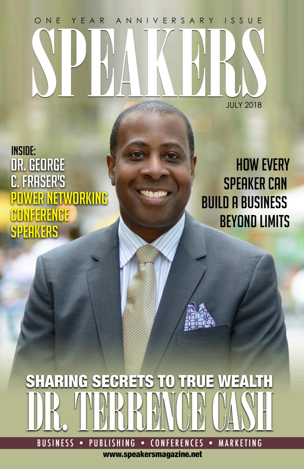 July 2018 SPEAKERS MAGAZINE by Dr. Pam Perry, Publisher of Speakers