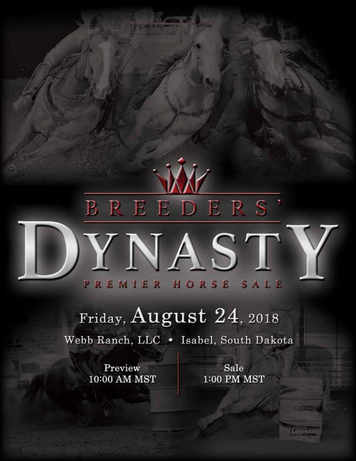 Breeders' Dynasty Premier Horse Sale Catalog by TriState Livestock