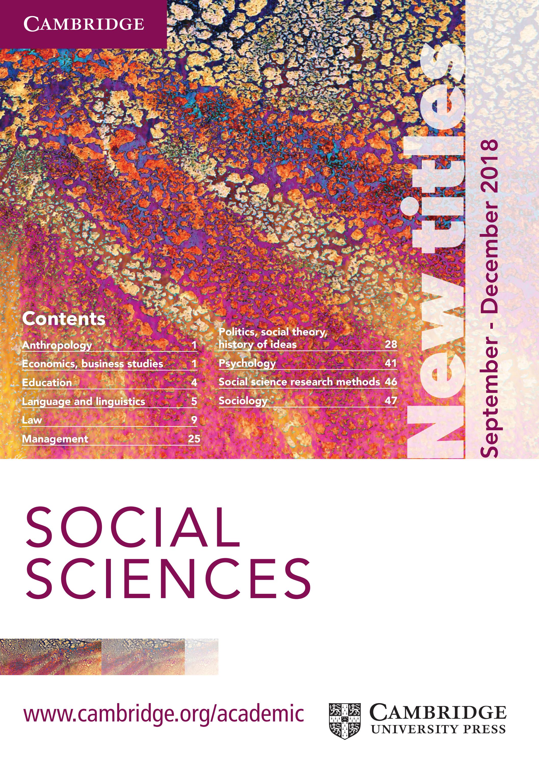 Social Sciences Autumn Catalogue 2018 by Cambridge University Press Issuu