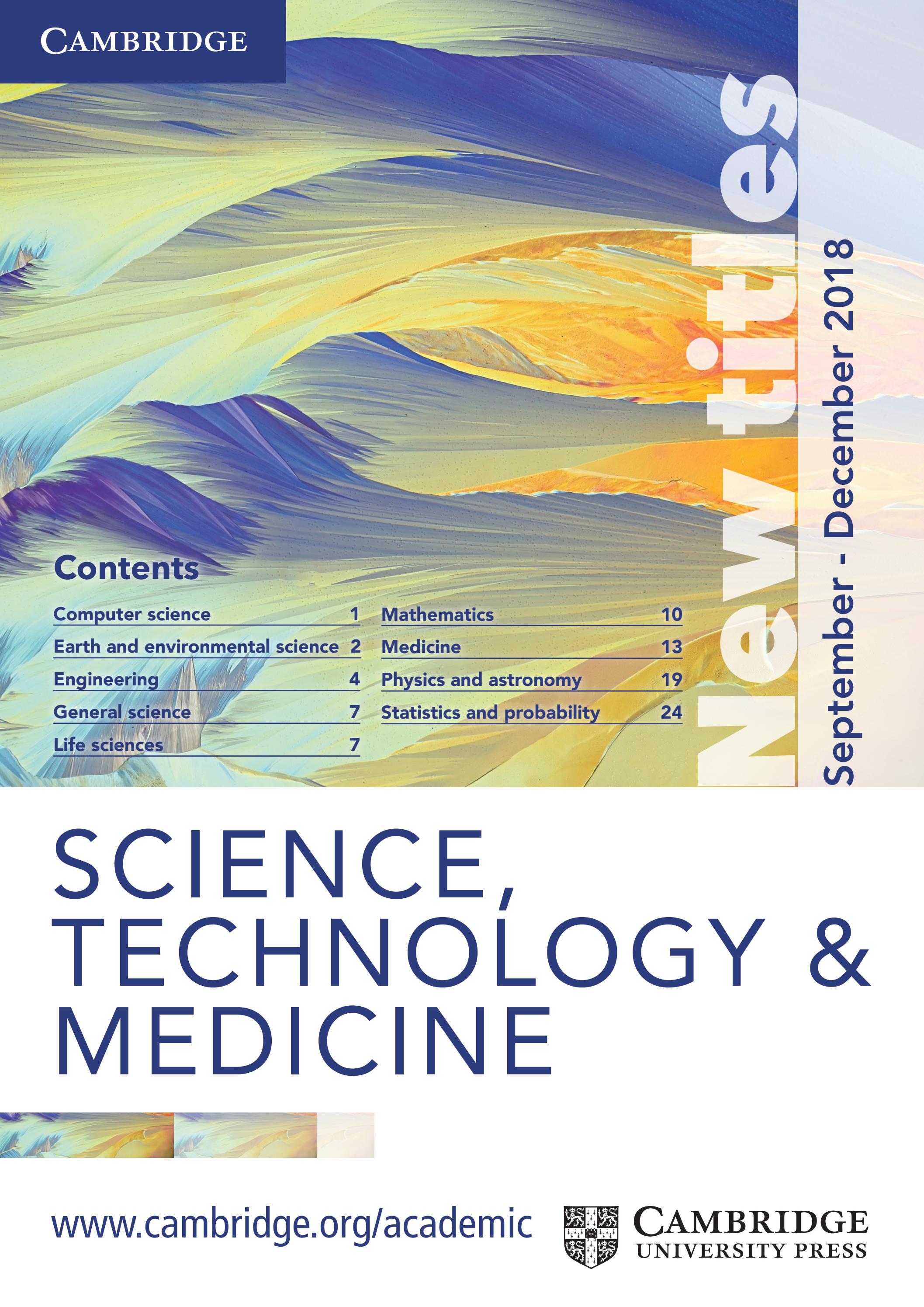 Science, Technology & Medicine Autumn Catalogue 2018 by Cambridge