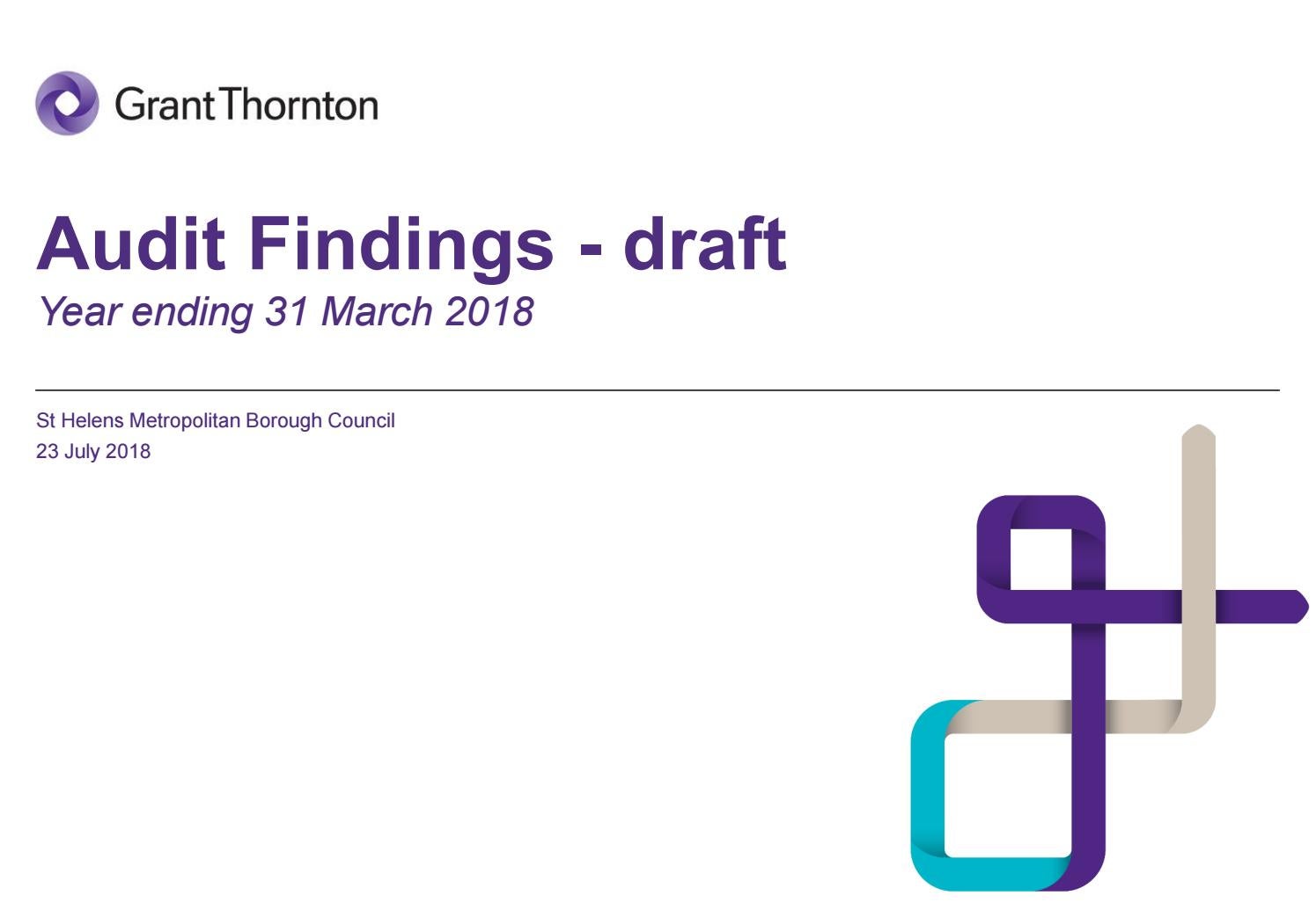 St Helens Council Auditor Report 2017/18 by St Helens Unlimited Issuu