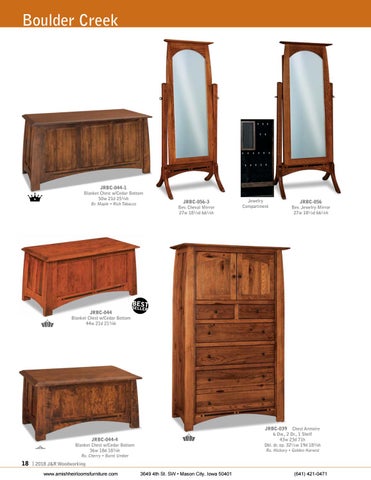 Amish Heirlooms Furniture J&R Woodoworking 家具目录 2018 第 22 页