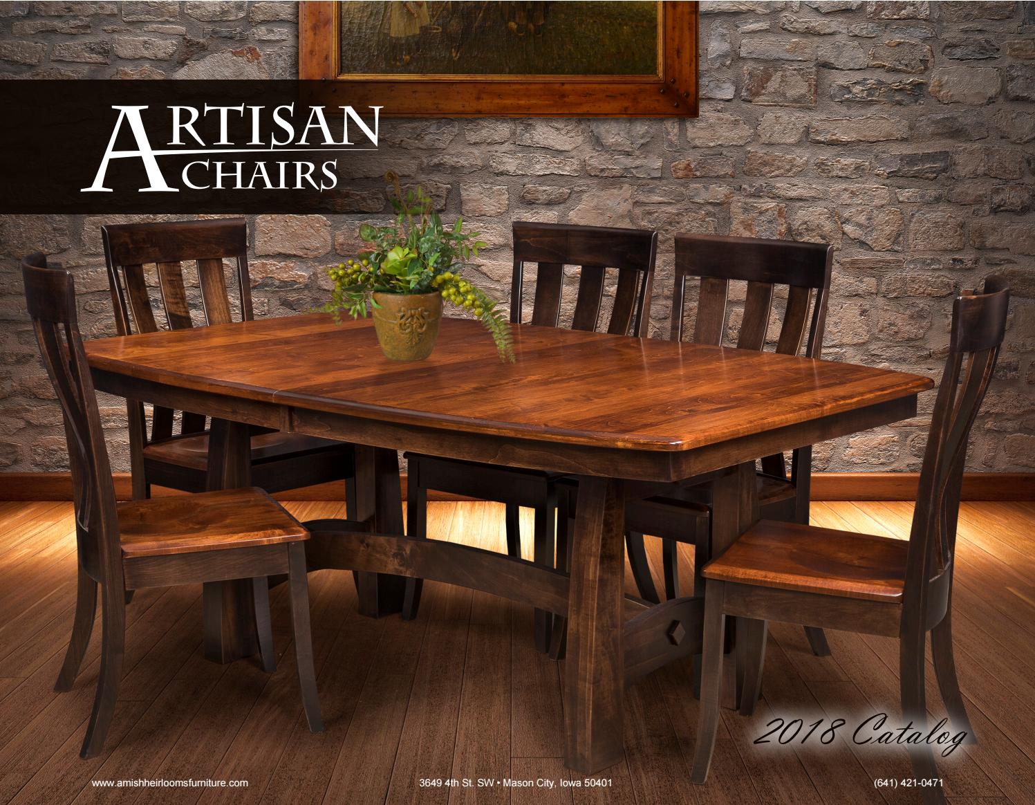 Artisan Chairs Catalog 2018 by Amish Heirlooms Furniture Issuu