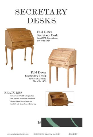Amish Heirlooms Furniture E&I Woodworking 家具目录 2018 第 20 页