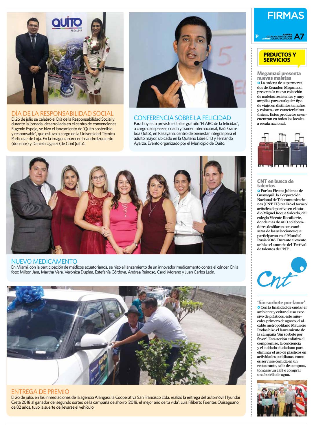 Quito 02 de agosto de 2018 by LA HORA Ecuador - Issuu