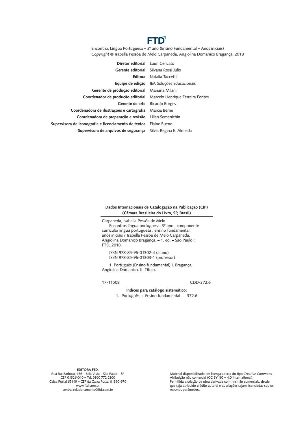 Livro Encontros Lingua Portuguesa 3 Ano Respostas