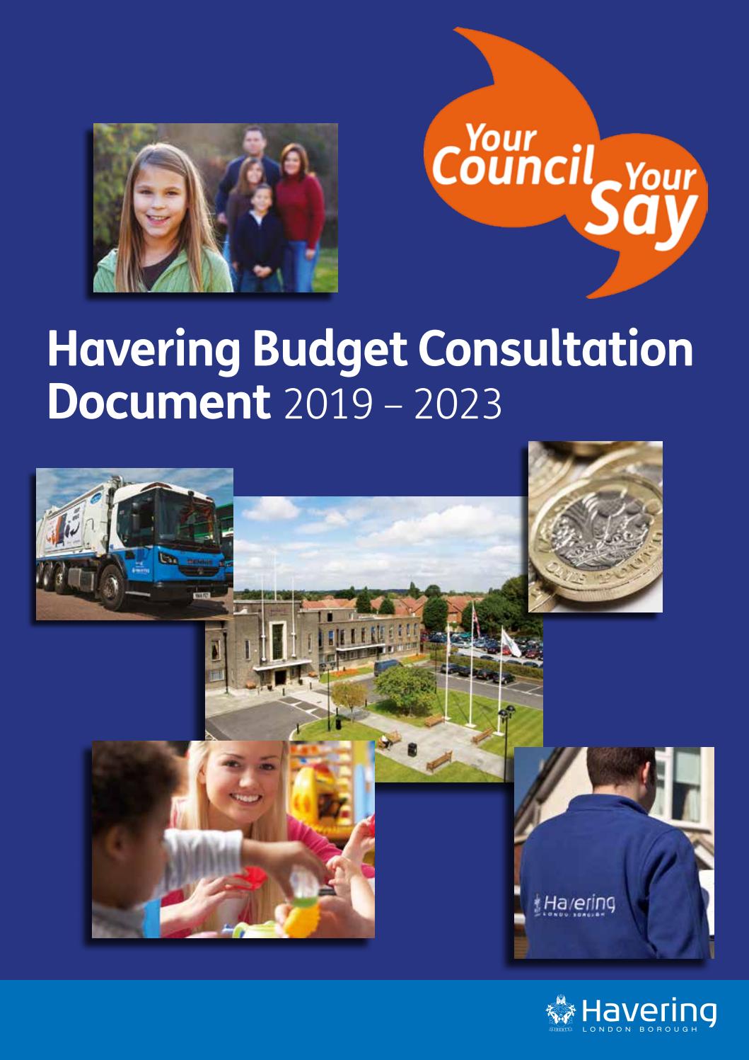 Havering Budget Consultation Document 2019-2013 by Havering Council - Issuu