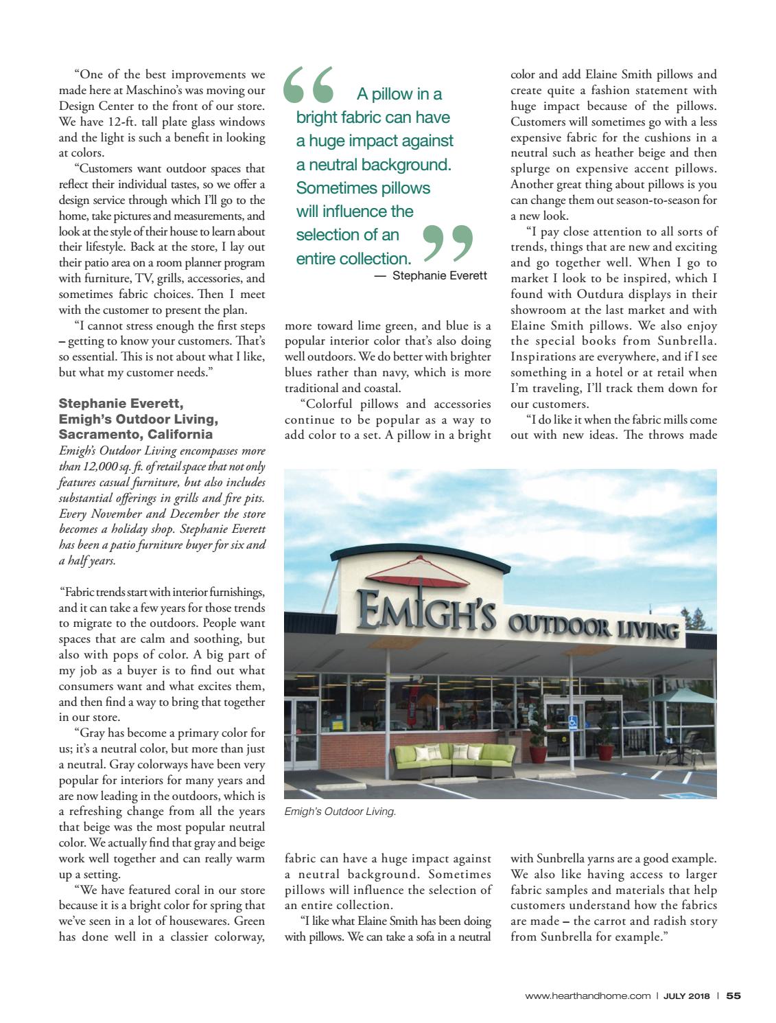 emigh patio furniture on Hearth Home Magazine 2018 July Issue Vebuka Com