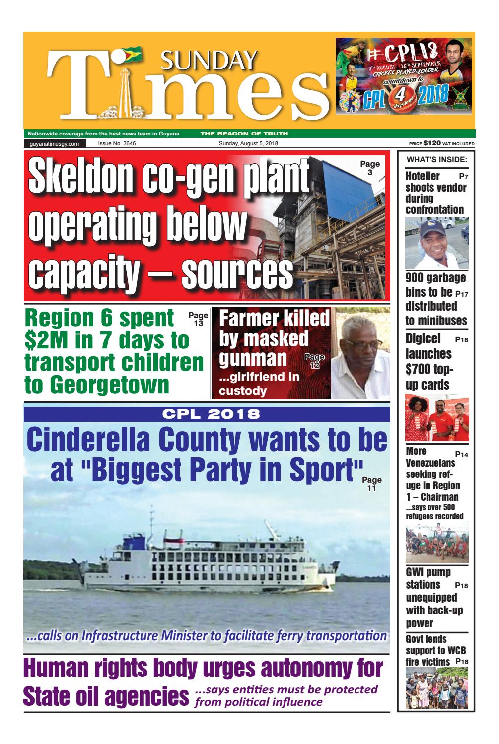 Guyana Times News Sunday August 5 2018 By Gytimes Issuu