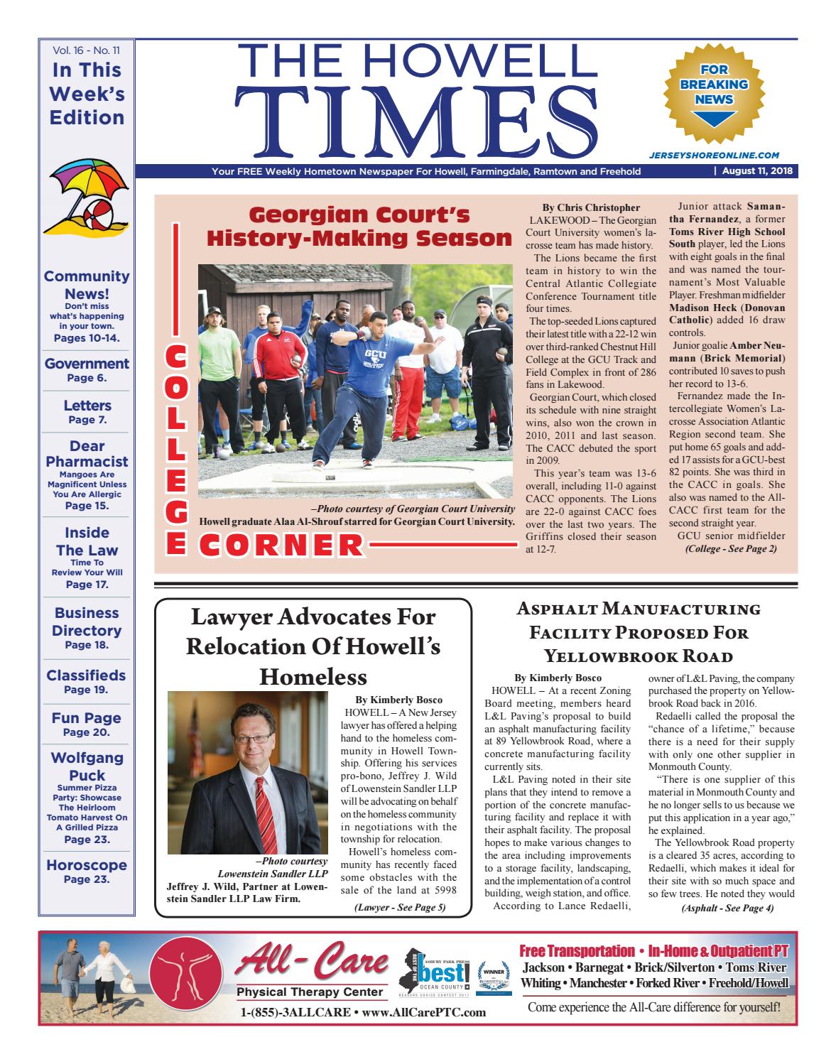 20180811 The Howell Times by Jersey Shore Online Issuu