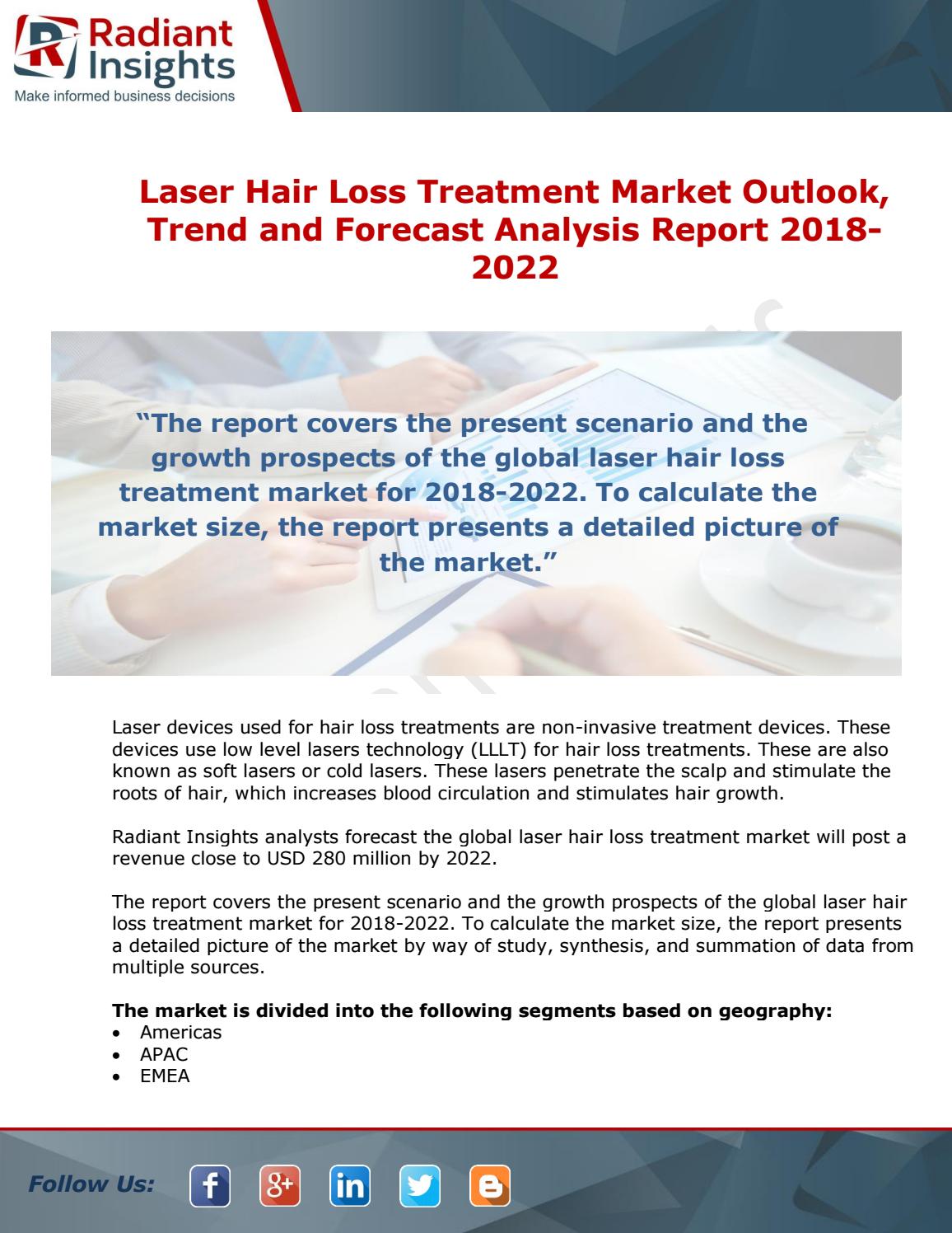 Laser Hair Loss Treatment Market Growth And Analysis Report 20182022