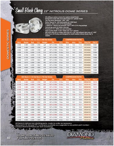 Diamond Pistons by Automotive/Powersport High Performance & Racing