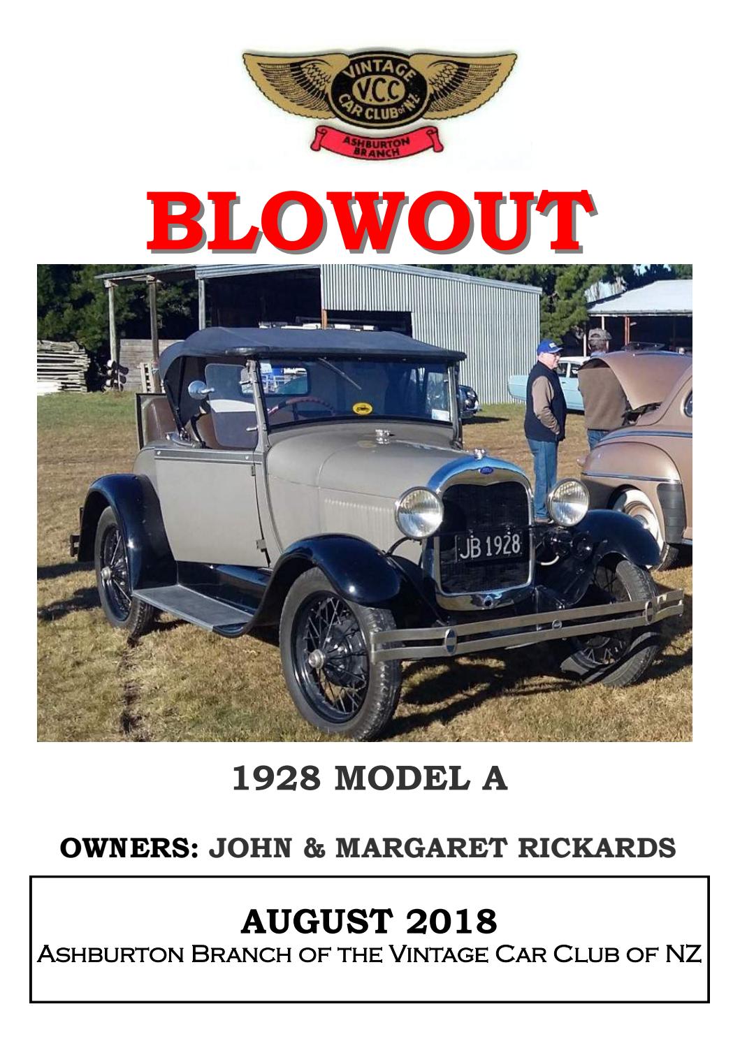 Ashburton VCC August 2018 by Vintage Car Club of New Zealand Issuu