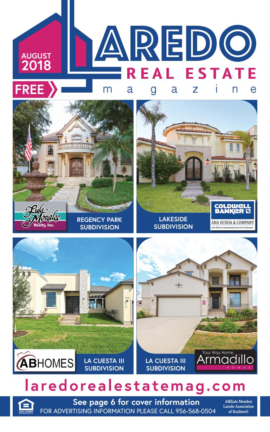 Laredo Real Estate Magazine August 2018 by Laredo Real Estate Magazine