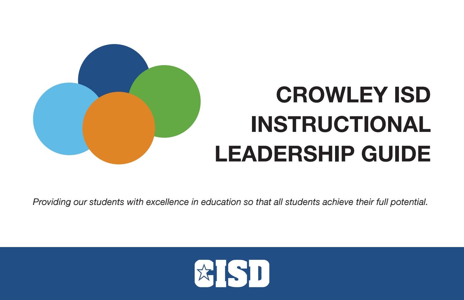 Crowley ISD Instructional Leadership Guide By CrowleyISD Issuu