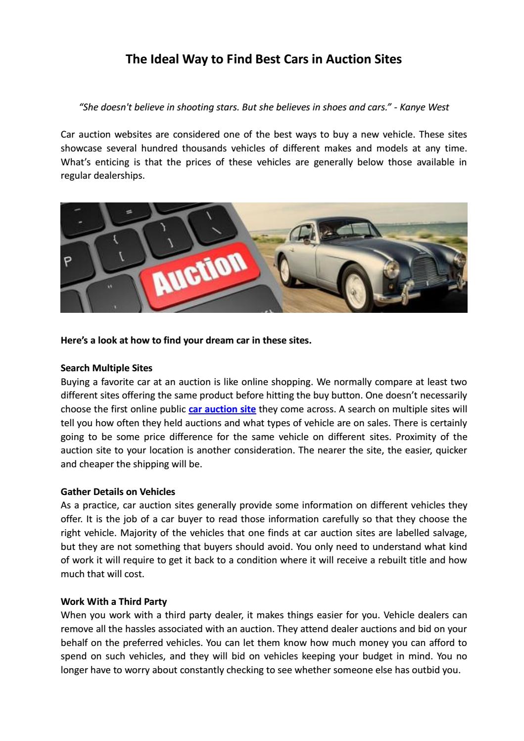 How To Buy Cars At Auction >> The Ideal Way To Find Best Cars In Auction Sites By Denis How To Buy Cars At Auction >> The Ideal Way To Find Best Cars In Auction Sites By Denis