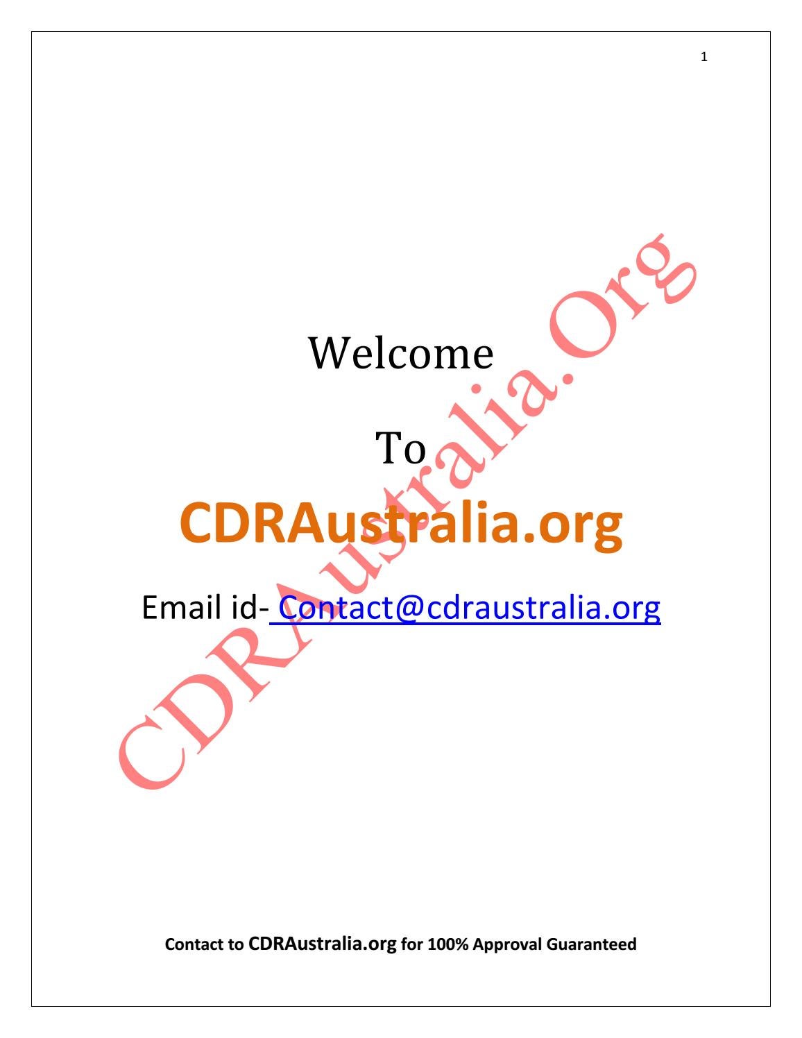 Engineers Australia Cdr Sample Pdf By Andrew Robert Issuu